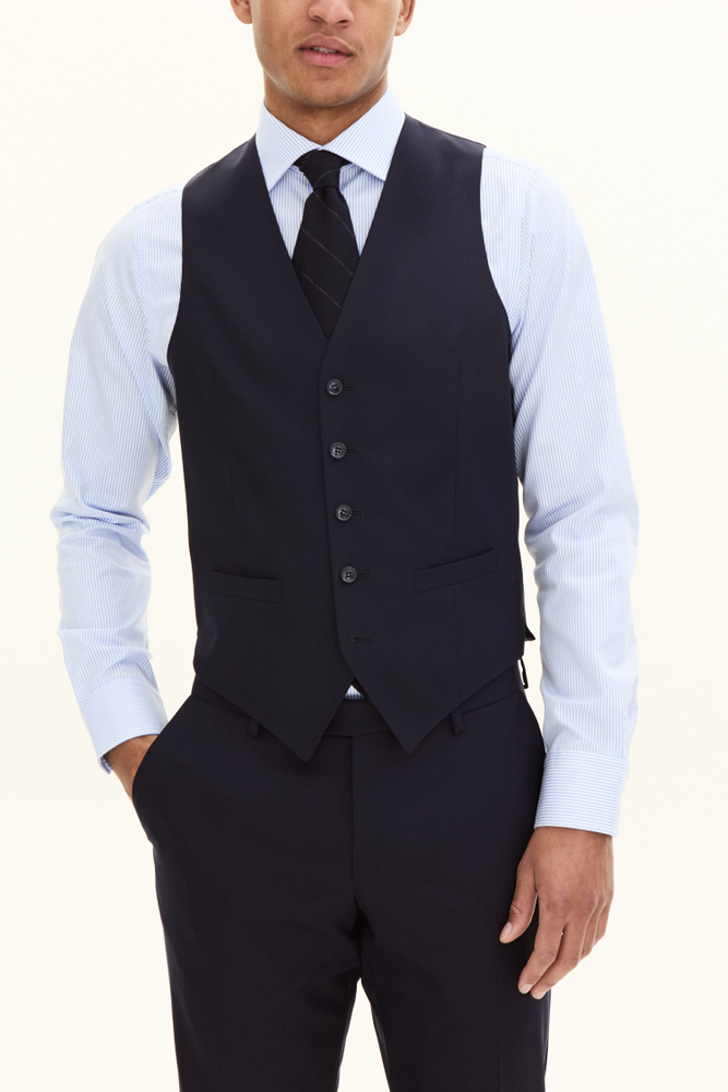 Regular Fit Microstructure Vest
