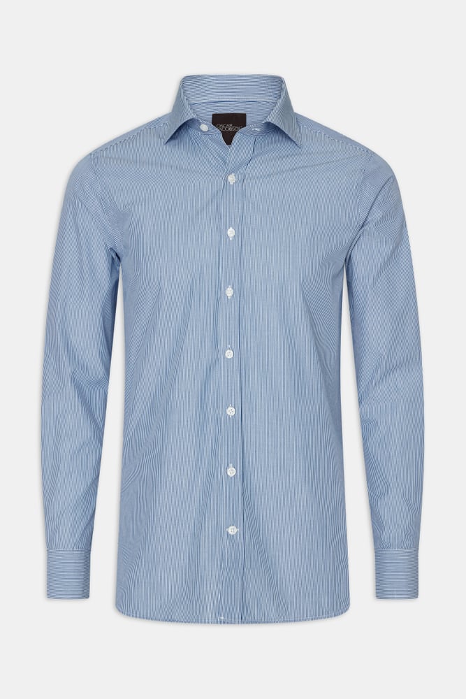 Slim Fit Cut Away Poplinskjorte