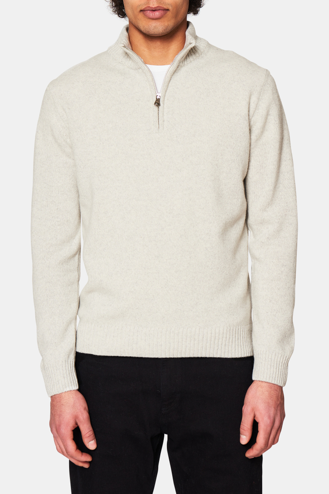 Regular Fit Half Zip Meleret Trøje