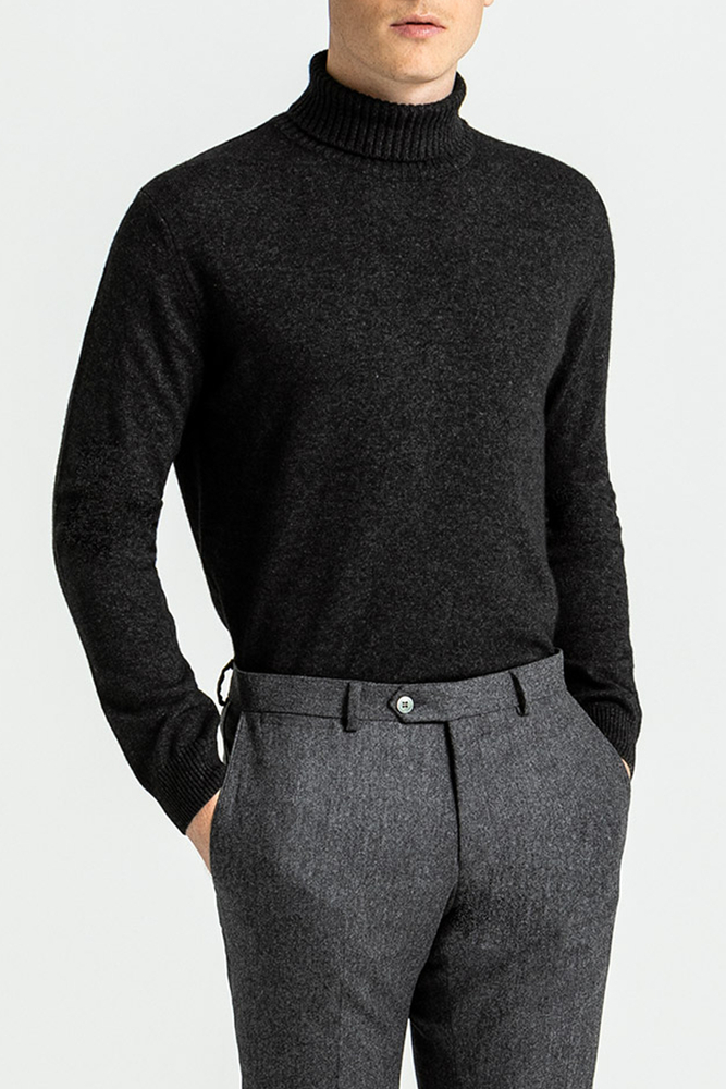 Regular Fit Rullekrave Uld-Kashmir