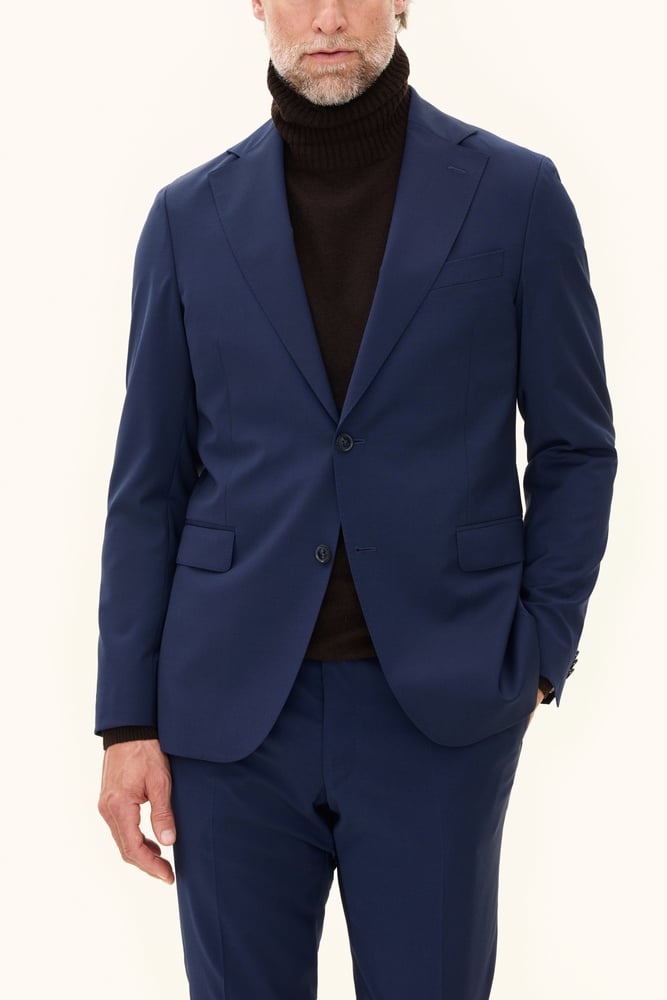 Slim Fit Microstructure Blazer
