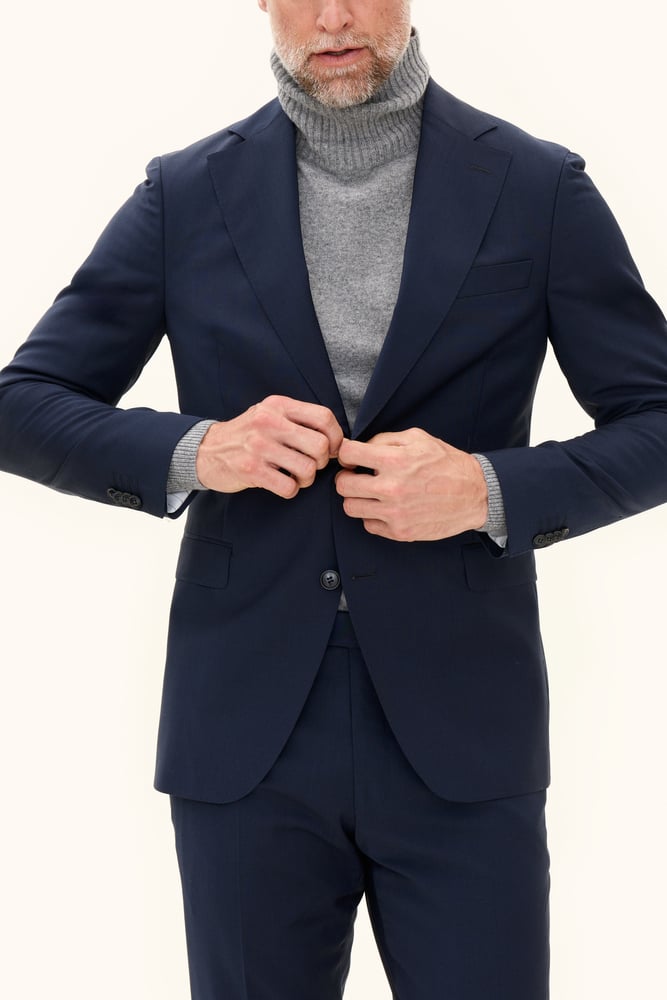Slim Fit Microstructure Blazer