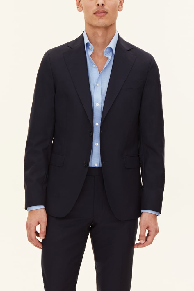 Slim Fit Microstructure Blazer