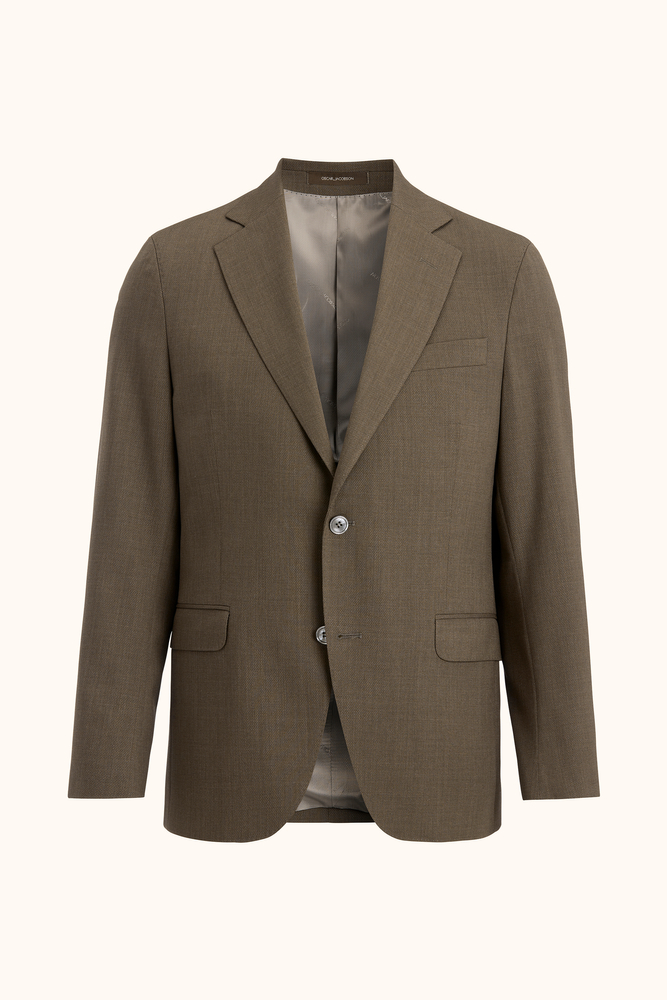 Regular Fit Microstructure Blazer