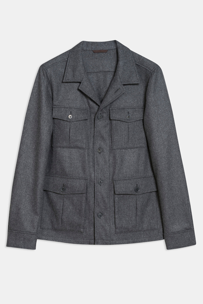 Regular Fit Safari Overshirt Flanell