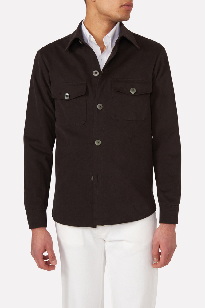 Regular Fit Børstet Overshirt Twill