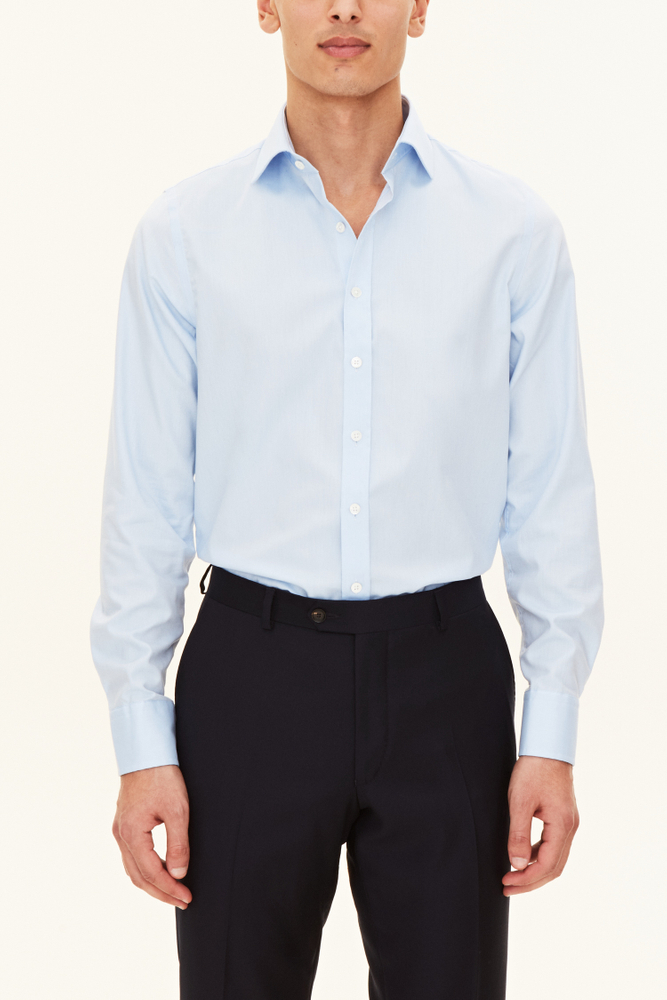 Slim Fit Cut Away Strygefri Bomuldskjorte