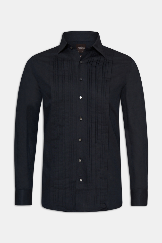 Slim Fit Smokingskjorte Turndown Krave