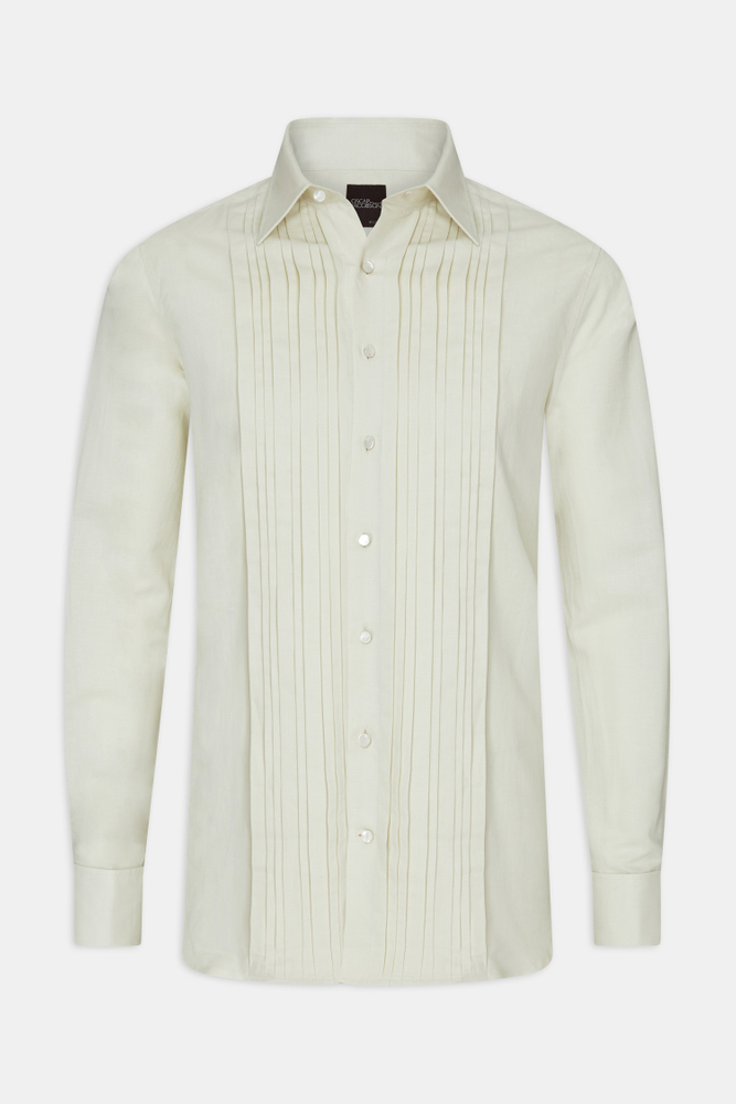 Slim Fit Smokingskjorte Turndown Krave