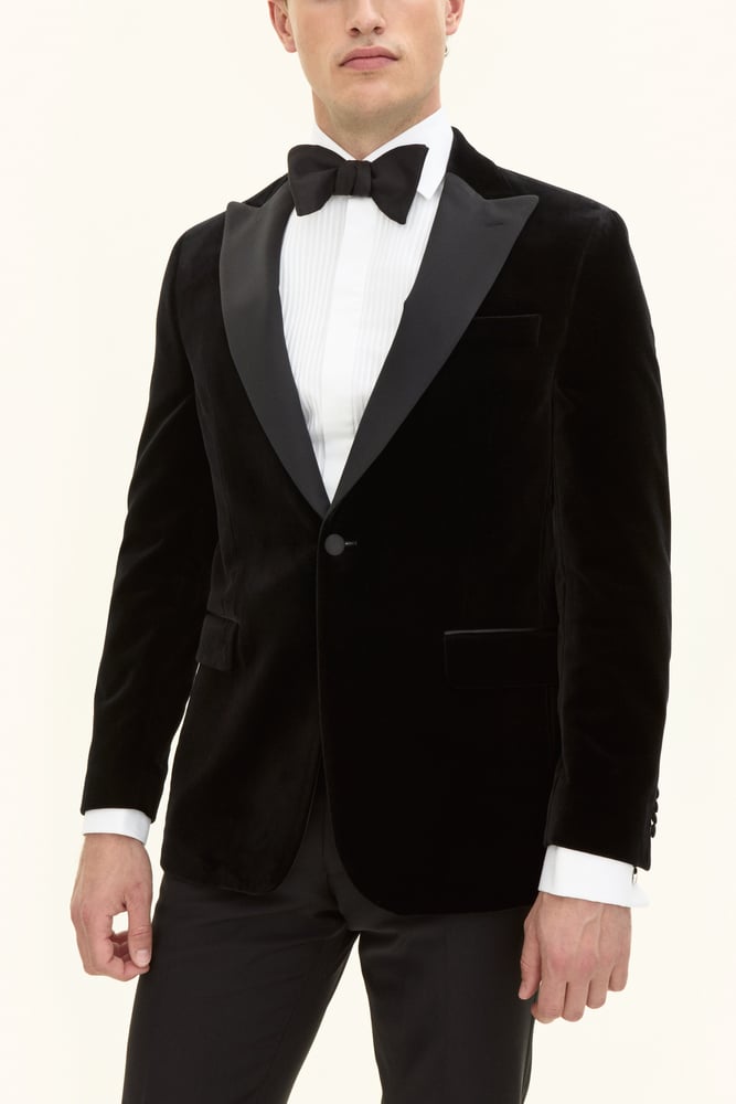 Regular Fit Smoking Blazer Velour