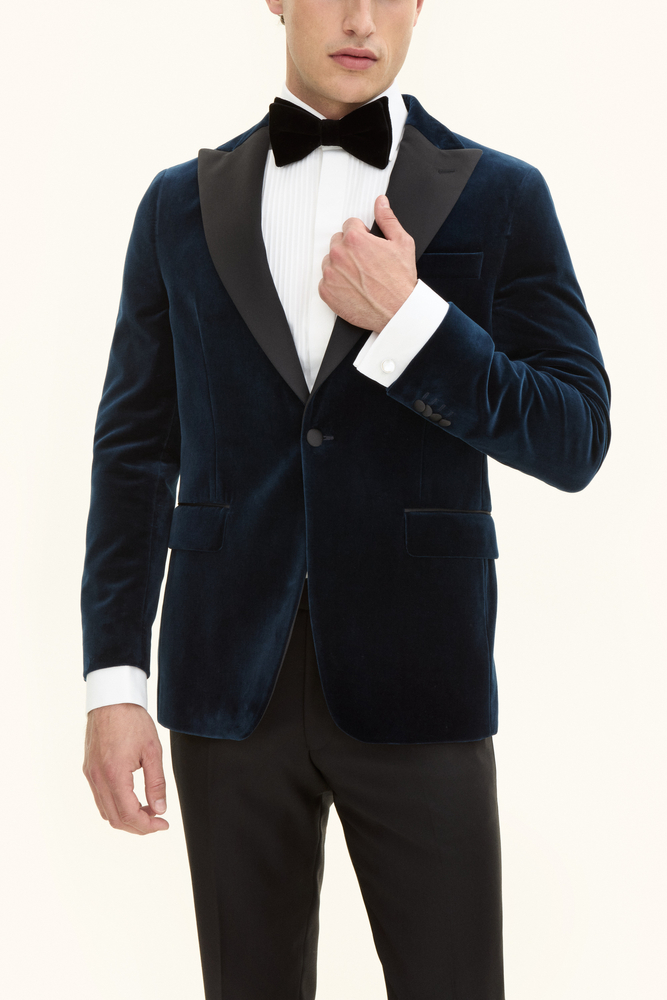 Regular Fit Smoking Blazer Velour