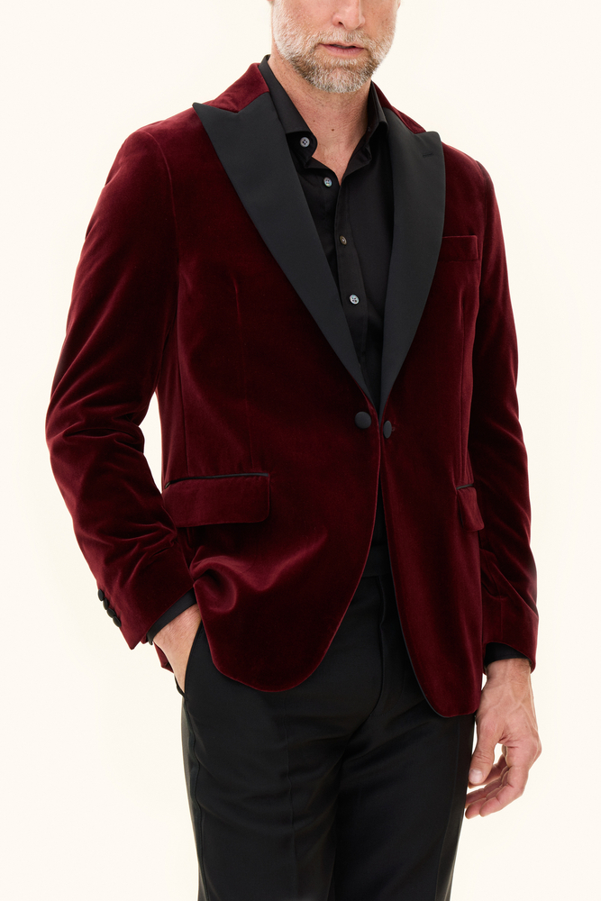 Regular Fit Smoking Blazer Velour