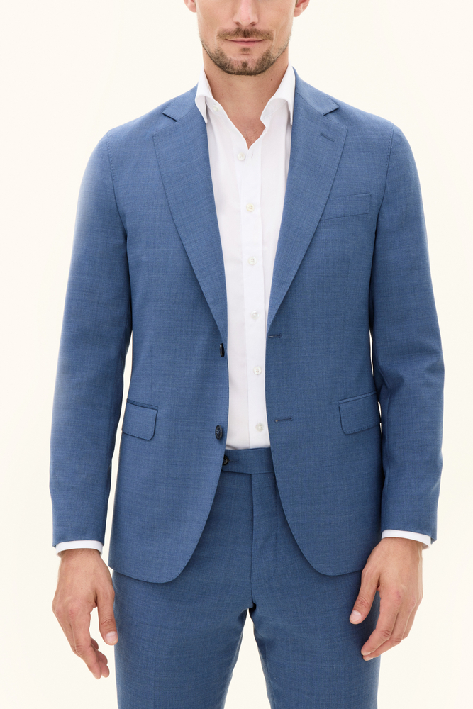 Regular Fit Microstructure Blazer