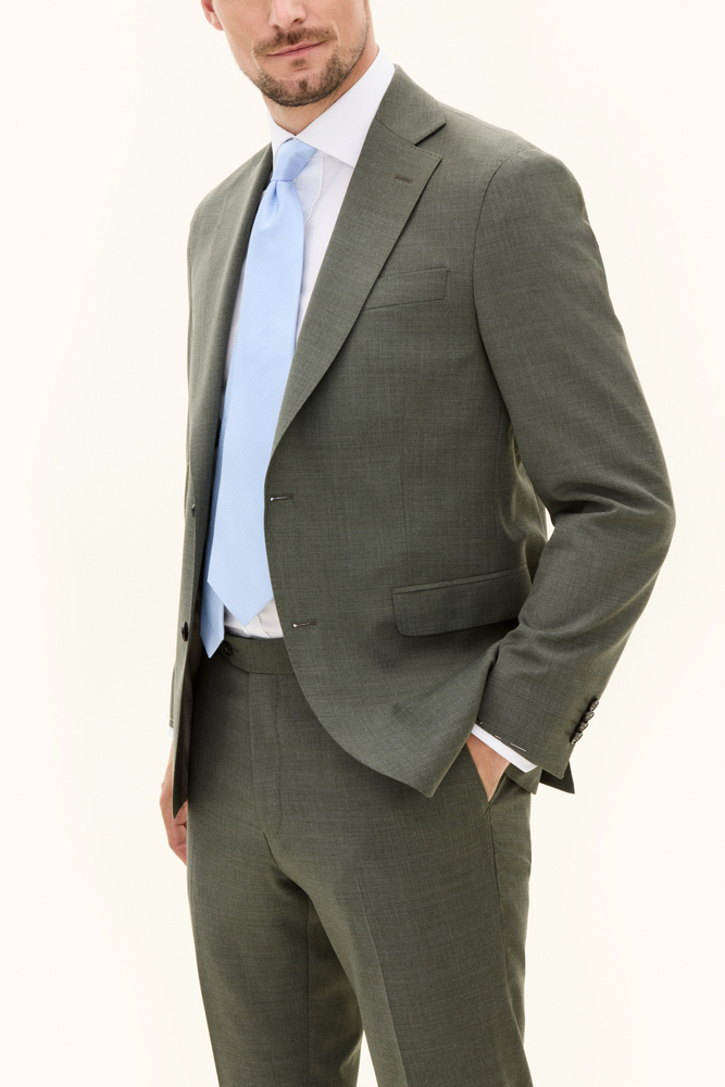 Regular Fit Microstructure Blazer