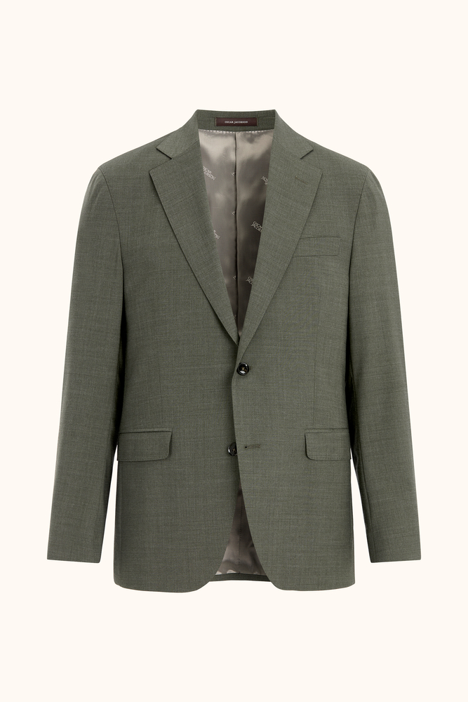 Regular Fit Microstructure Blazer
