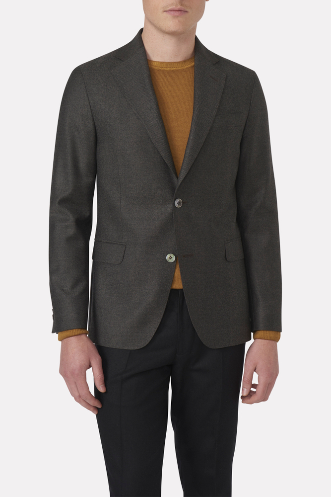 Regular Fit Herringbone Blazer