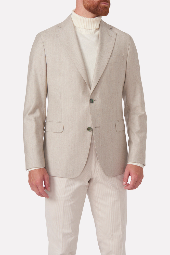 Regular Fit Herringbone Blazer