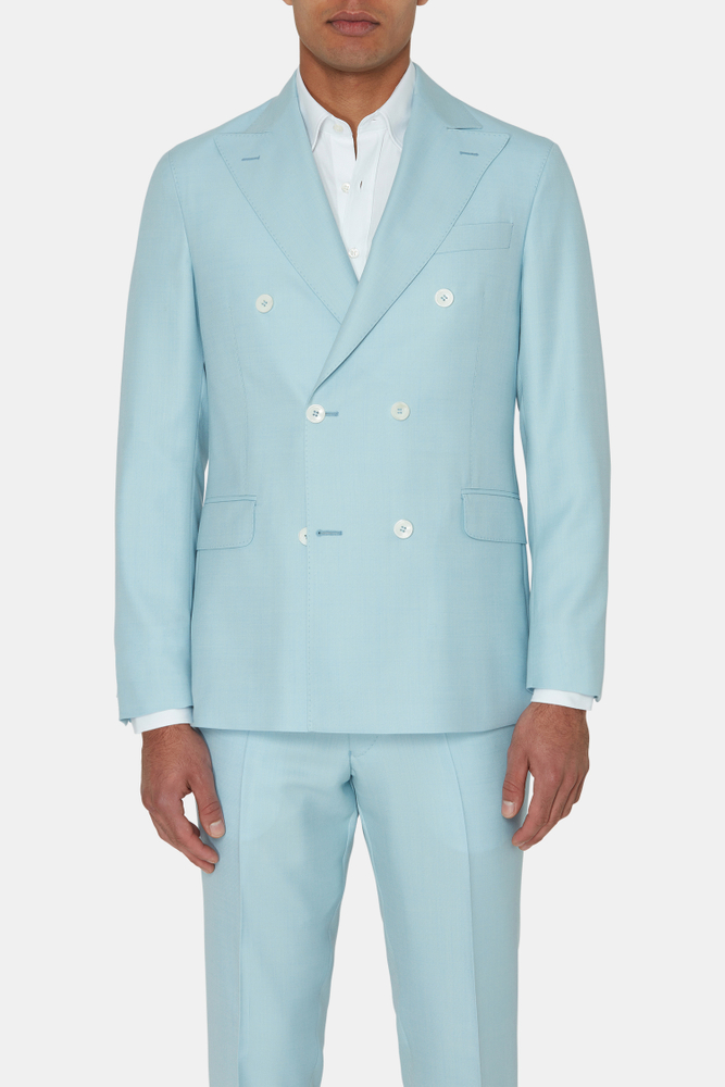 Regular Fit Dobbeltradet Microstructure Blazer