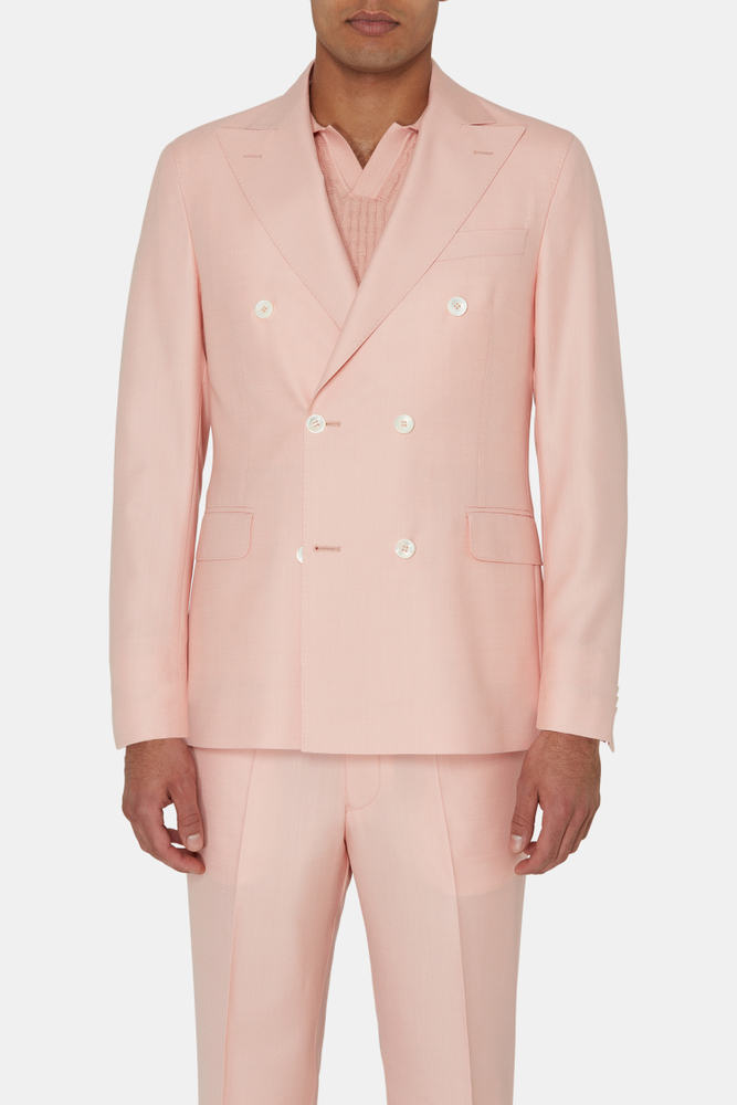 Regular Fit Dobbeltradet Microstructure Blazer