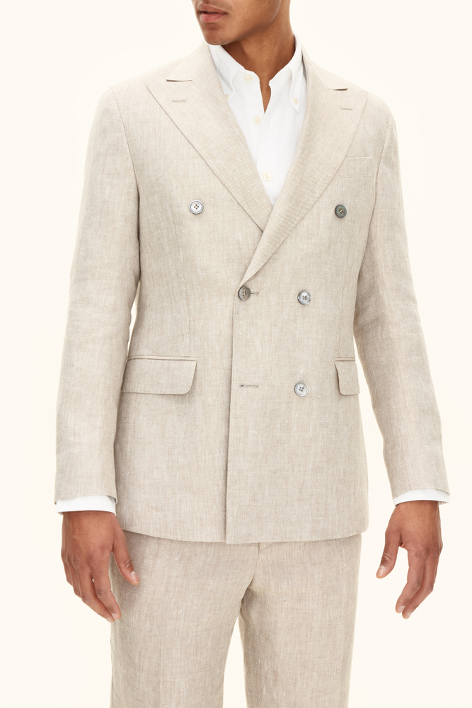 Regular Fit Dobbeltradet Hørblazer
