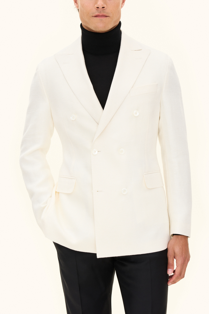 Regular Fit Dobbeltradet Microstructure Blazer