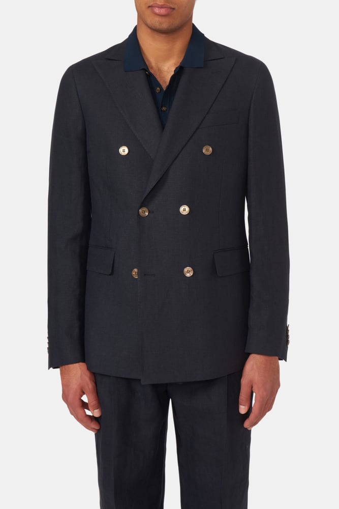 Regular Fit Dobbeltradet Microstructure Blazer