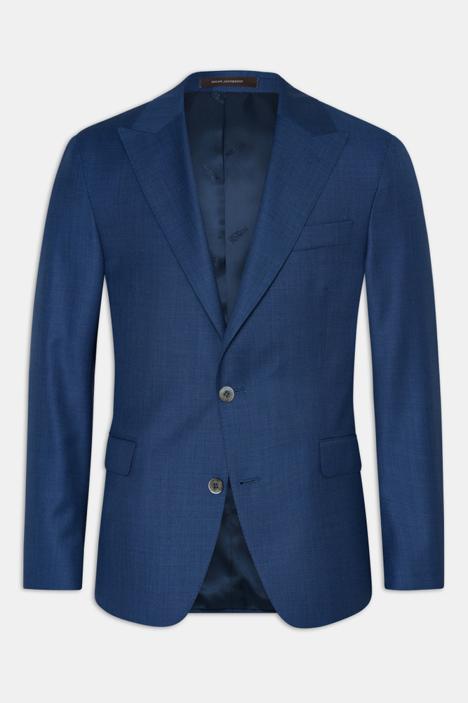 Regular Fit Microstructure Blazer