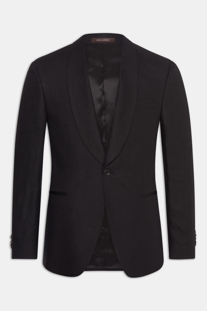 Regular Fit Smoking Blazer Hør