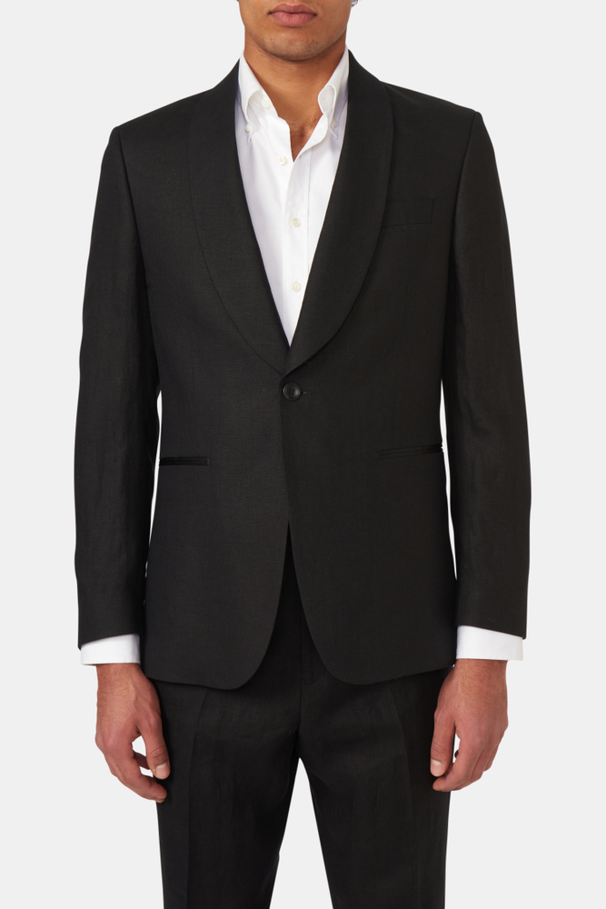 Regular Fit Smoking Blazer Hør