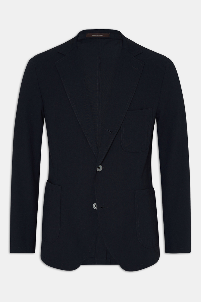 Regular Fit Microstructure Blazer