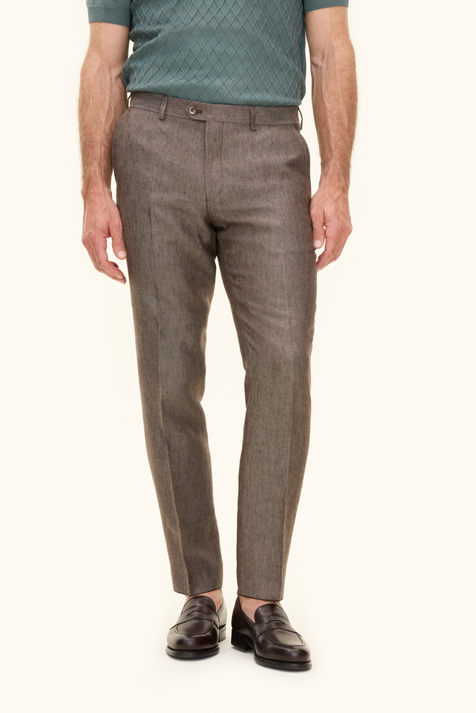 Slim Fit Linen Trousers