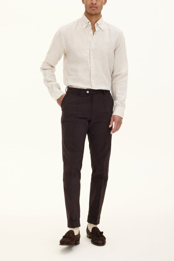 Slim Fit Bukser Børstet Twill