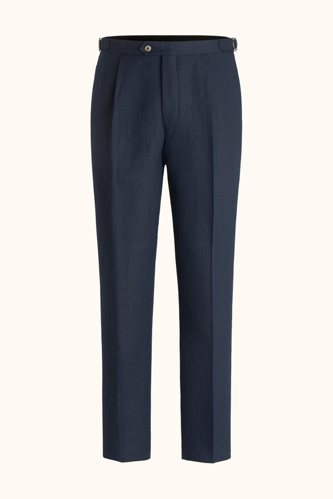 Regular Fit Linnebyxor Hög Midja