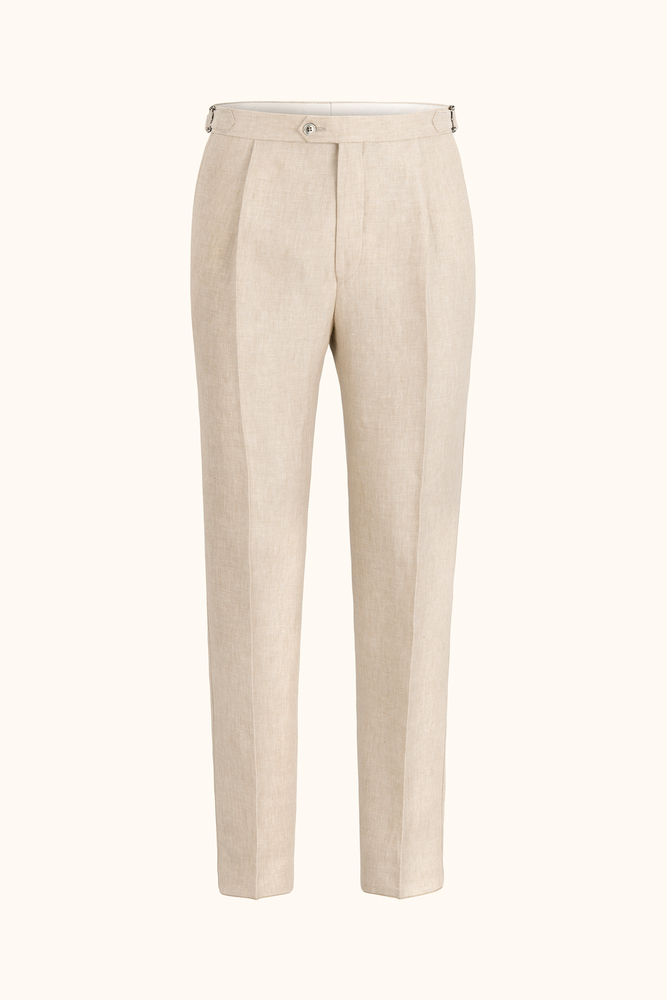 Regular Fit Linnebyxor Hög Midja