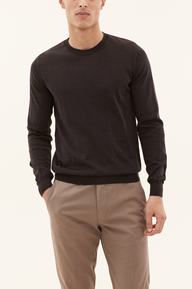 Slim Fit Rundhals Trøje Extra Fine Merinould