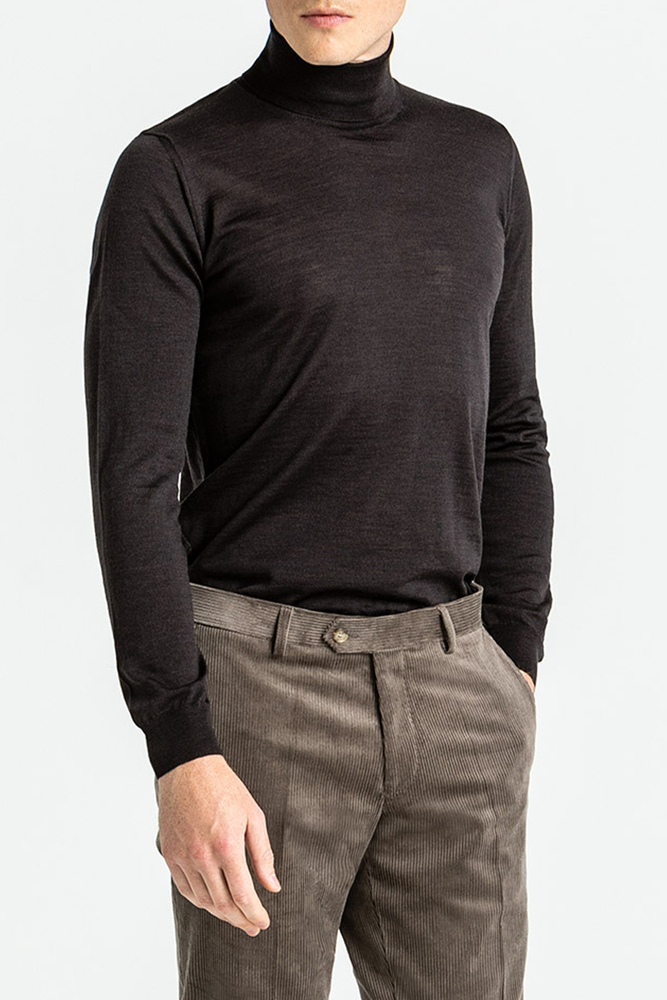 Slim Fit Rullekrave Extra Fine Merinould