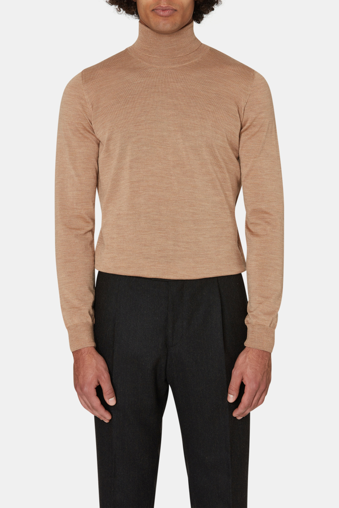 Slim Fit Rullekrave Extra Fine Merinould