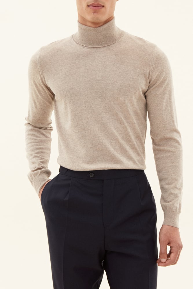 Slim Fit Rullekrave Extra Fine Merinould