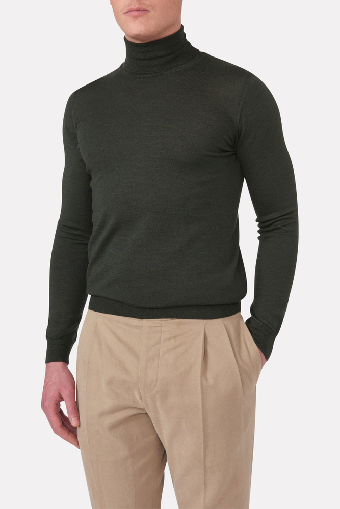 Slim Fit Rullekrave Extra Fine Merinould