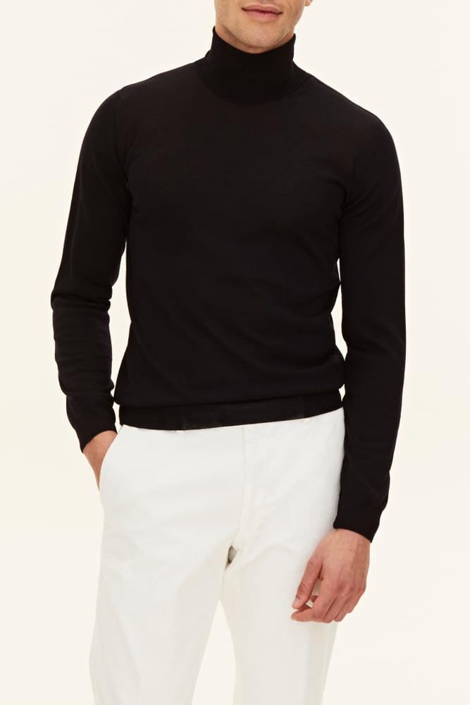 Slim Fit Rullekrave Extra Fine Merinould