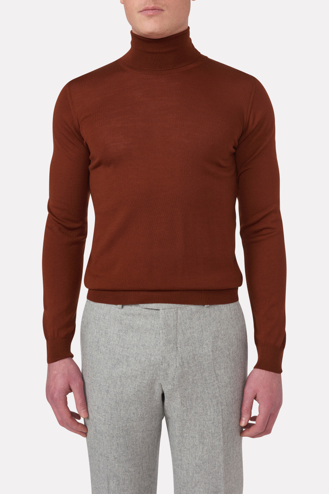 Slim Fit Rullekrave Extra Fine Merinould