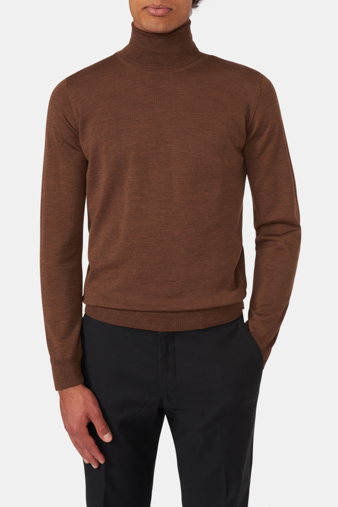 Slim Fit Rullekrave Extra Fine Merinould