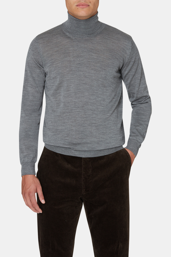 Slim Fit Rullekrave Extra Fine Merinould