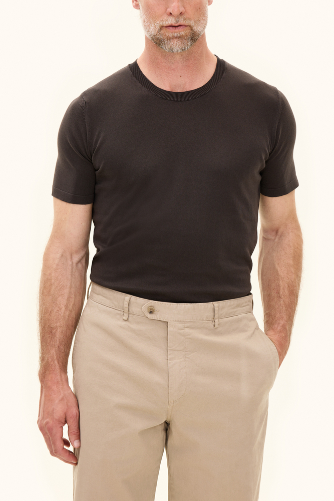 Slim Fit Finstrik T-shirt