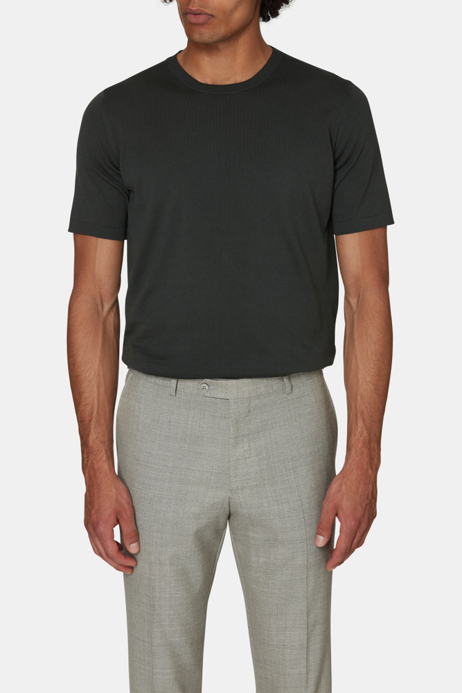Slim Fit Finstrik T-shirt