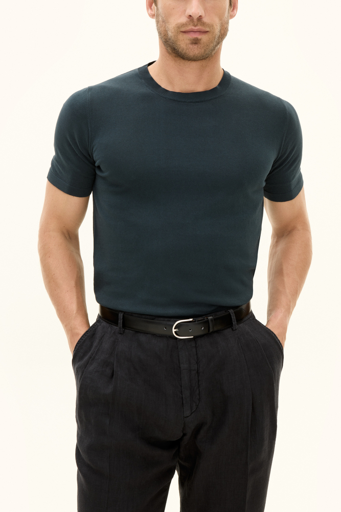 Slim Fit Finstrik T-shirt