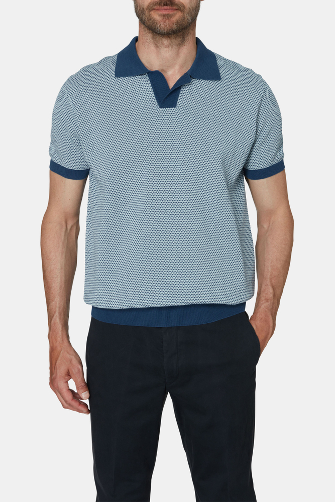 Regular Fit Jacquard Strikket Polo