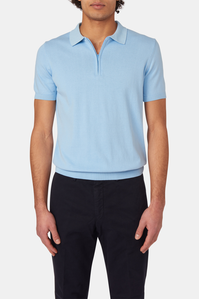 Slim Fit Finstrik Polo