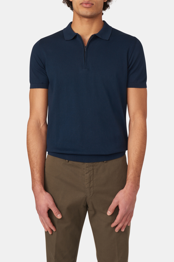 Slim Fit Finstrik Polo