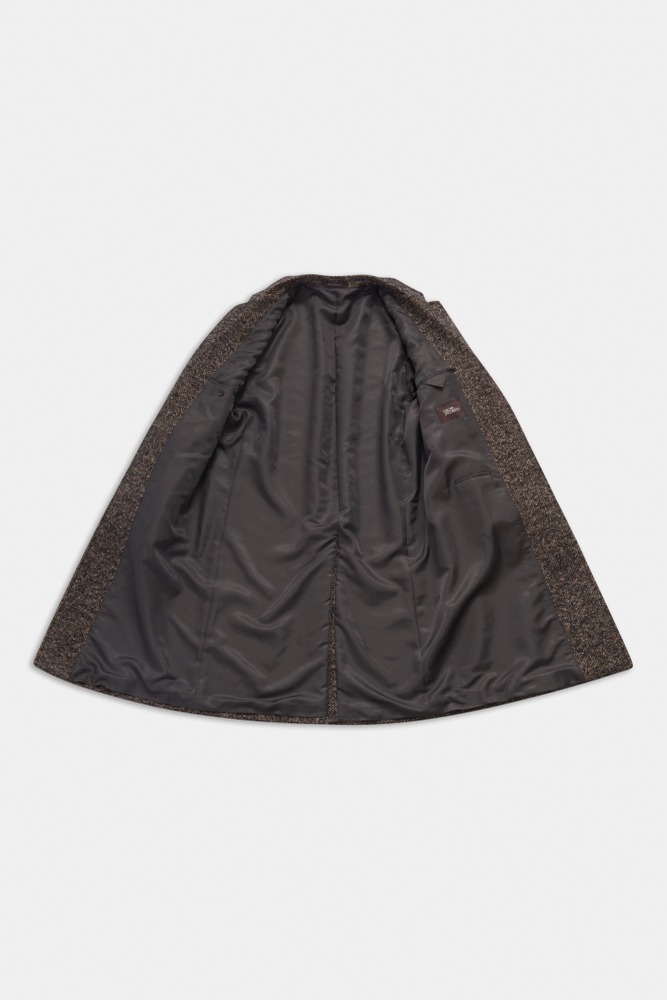 Regular Fit Raglan Donegal Coat Brown Oscar Jacobson